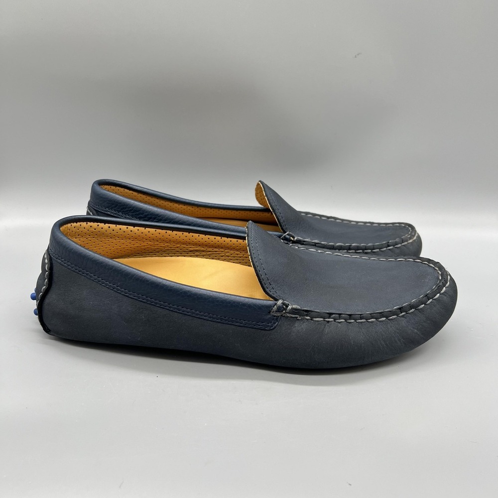 Sperry Shoes Mens 11 Blue Leather Gold Cup Plushwave Driving Loafers Casual